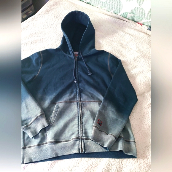 Cult of individuality .jean Ombre fade zip up 🔥. - Picture 1 of 12